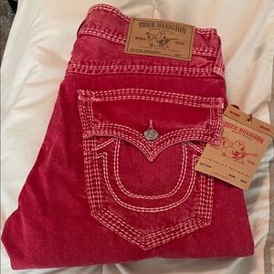 True Religion Red Straight Men's Jeans